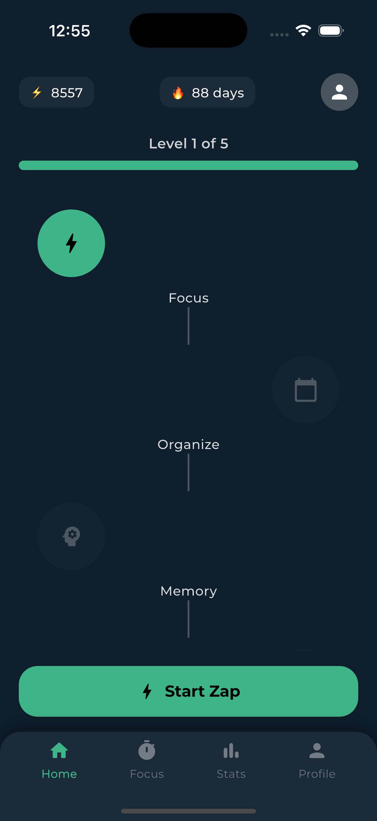 Attentia app preview